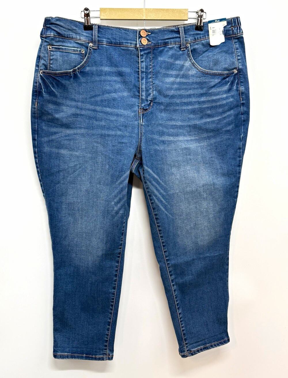 Terra & Sky Women Plus Size 22W Skinny Jeans Slim Fit High Rise Blue Stretch